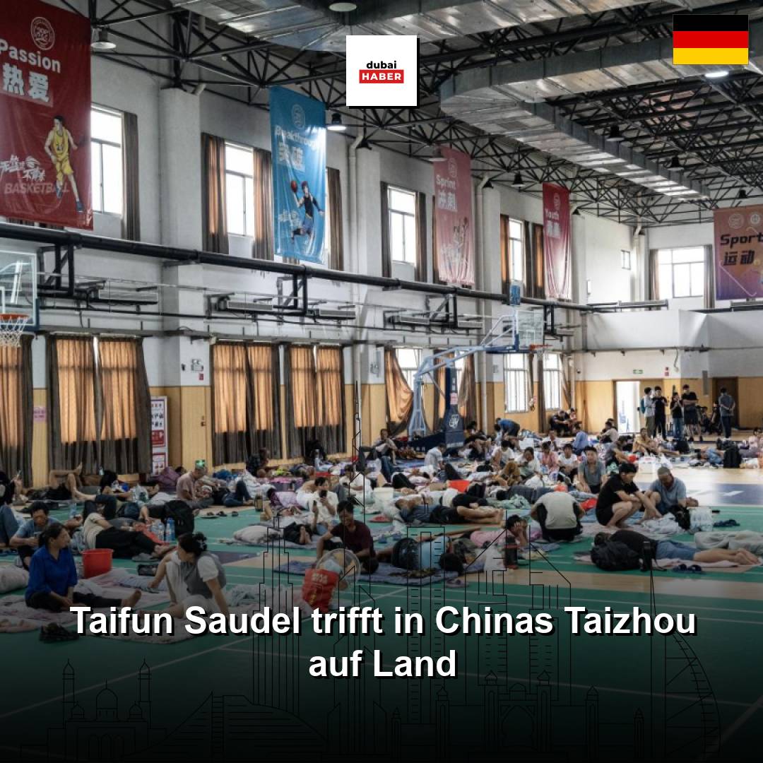 Taifun Saudel trifft in Chinas Taizhou auf Land