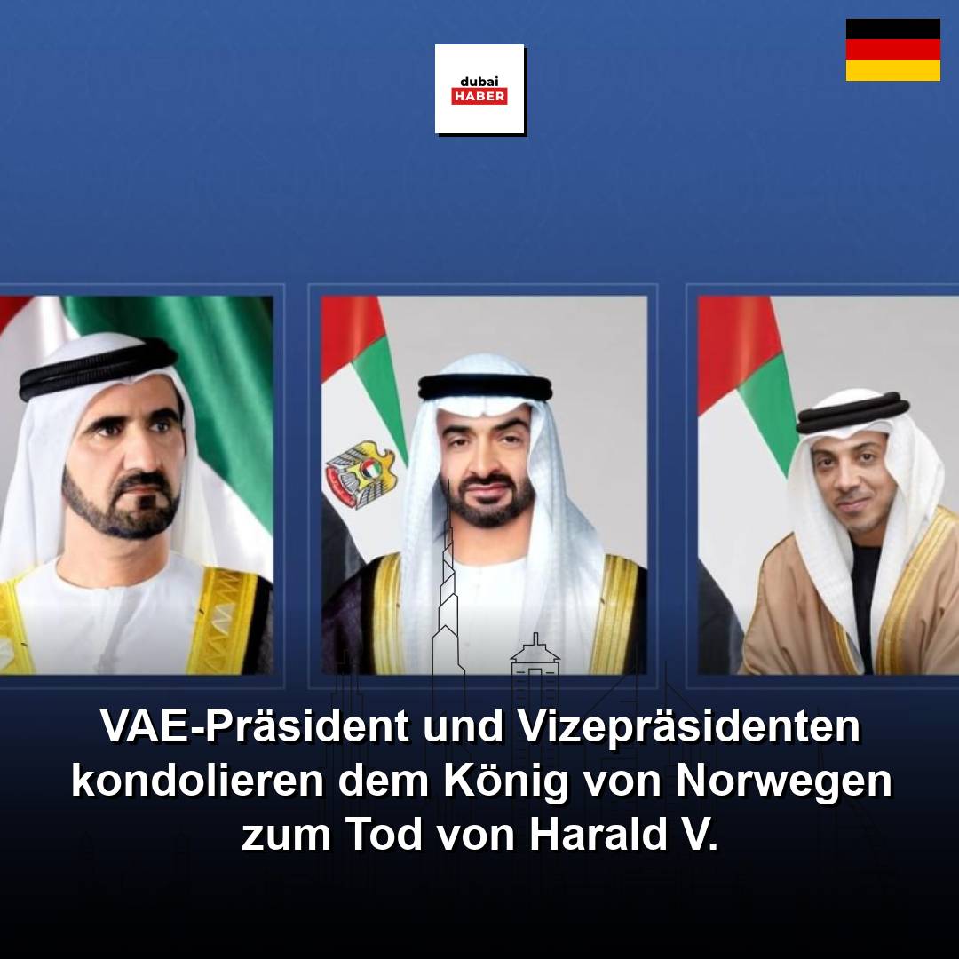 VAE-Präsident und Vizepräsidenten kondolieren dem König von Norwegen zum Tod von Harald V.