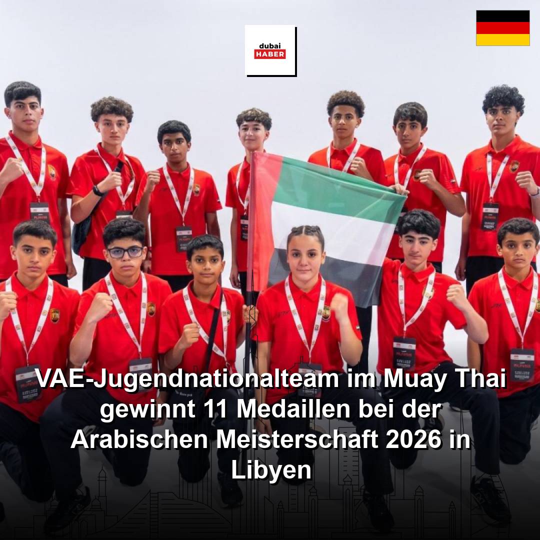 VAE-Jugendnationalteam im Muay Thai gewinnt 11 Medaillen bei der Arabischen Meisterschaft 2026 in Libyen