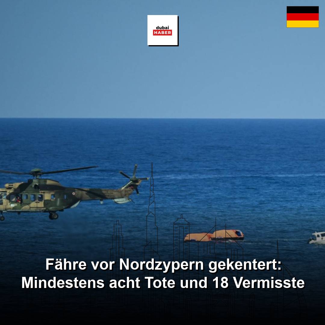 Fähre vor Nordzypern gekentert: Mindestens acht Tote und 18 Vermisste