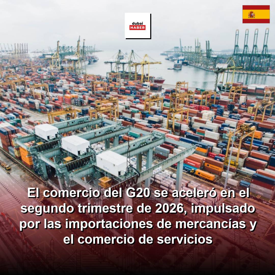 El comercio del G20 se aceleró en el segundo trimestre de 2026, impulsado por las importaciones de mercancías y el comercio de servicios
