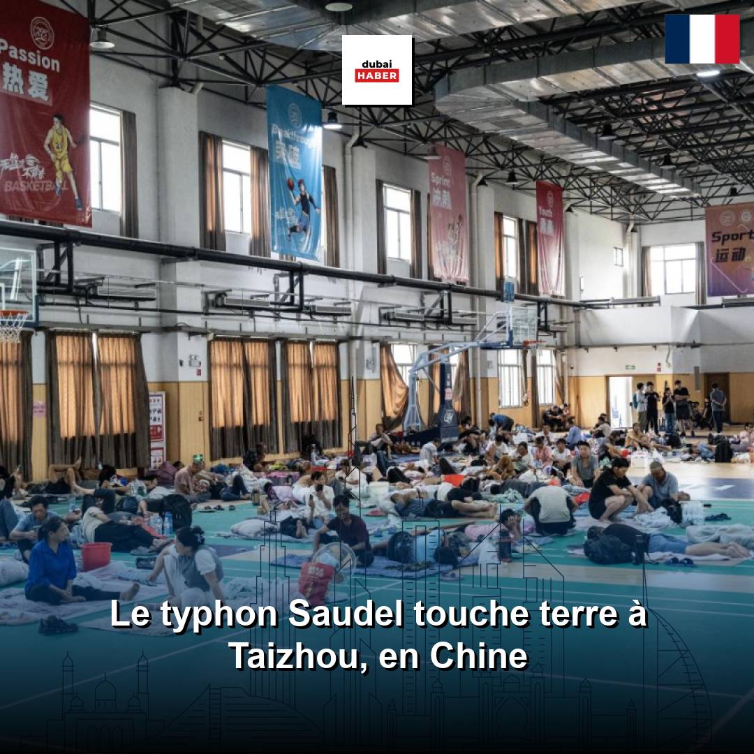 Le typhon Saudel touche terre à Taizhou, en Chine