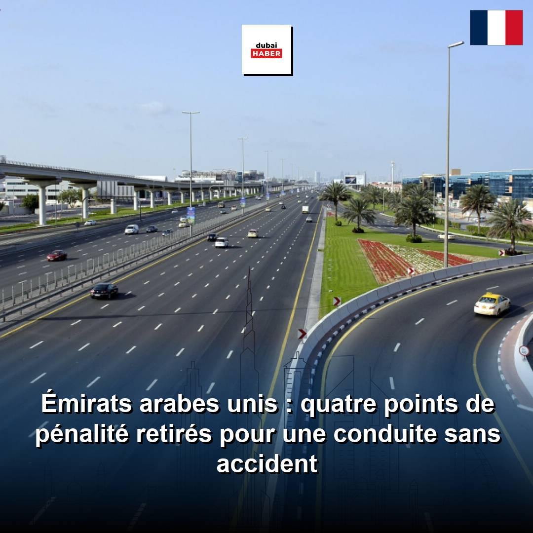 Émirats arabes unis : quatre points de pénalité retirés pour une conduite sans accident