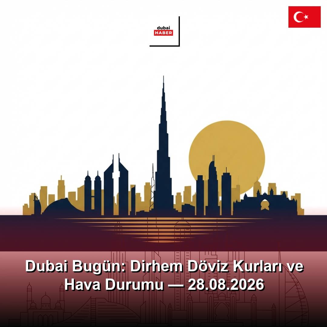 Dubai Bugün: Dirhem Döviz Kurları ve Hava Durumu — 28.08.2026
