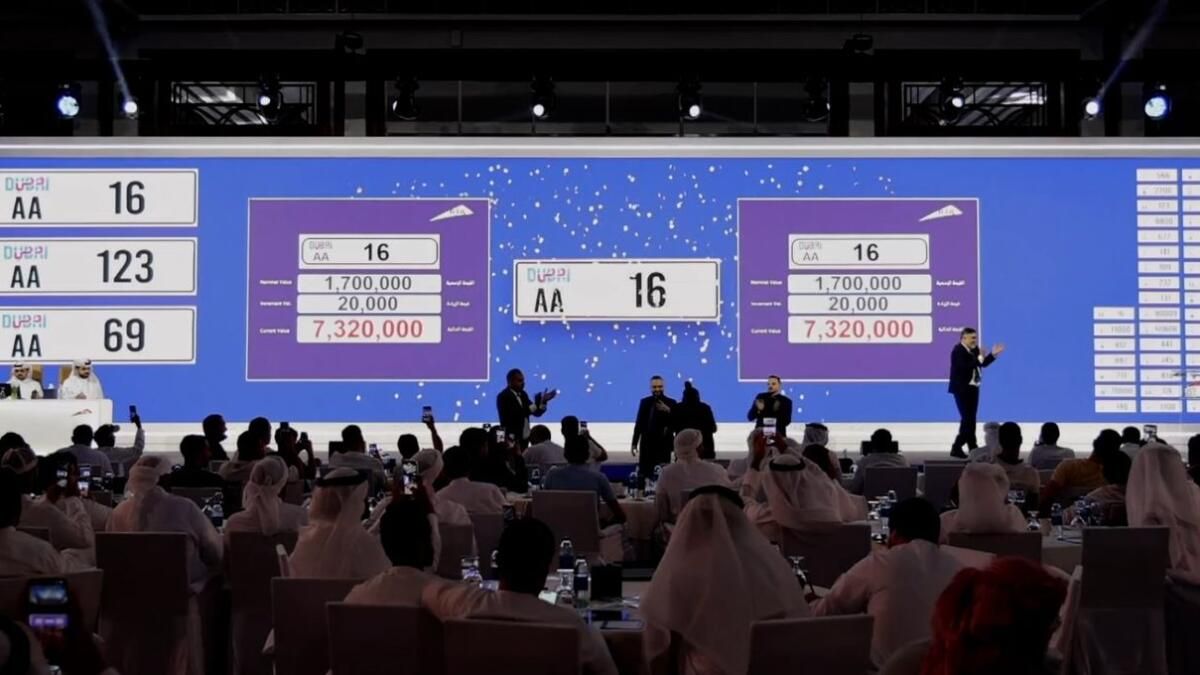 Dubai: Aa16 Araç Plakası 7,32 Milyon Dh'ye Satıldı