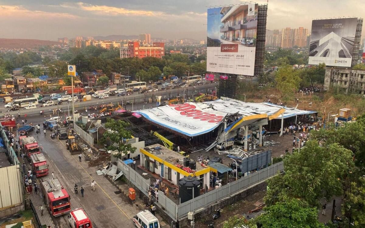 Hindistan: Mumbai Fırtınasında Billboard Çöktükten Sonra En Az 14 Ölü