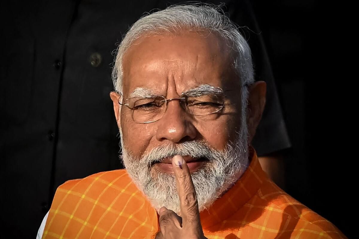 Hindistan: Modi, Dev Seçim Yarı Yarıya Ulaştığında Oy Kullandı