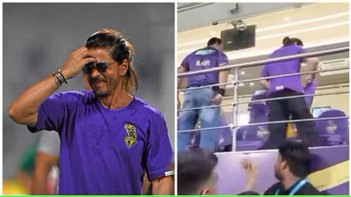 Shahrukh Khan, Ipl Maçından Sonra Geride Kalan Kkr Bayraklarını Toplayarak Kalpleri Yakalar