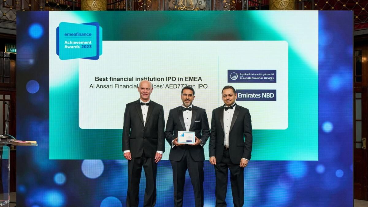 Al Ansari Financial Services, Avrupa'nın en iyi Finans Kurumu Halka Arzı (Mea) Ödülüne Layık Görüldü