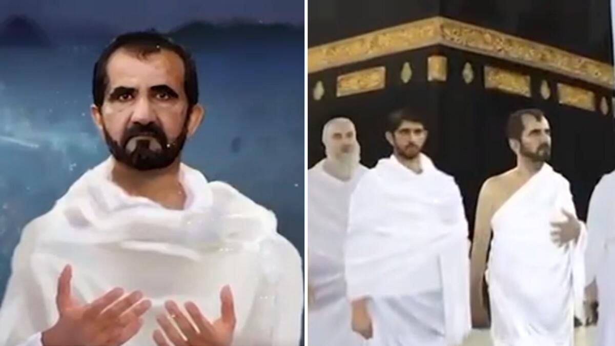 Bakın: Şeyh Muhammed, Bayram Tebriklerinde Kendi Hac Görüntülerini Yeniden Yarattı
