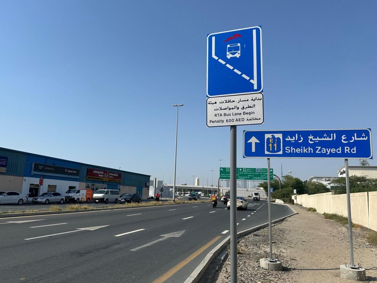 Dubai: Kırık Sarı Çizgileri Olan Yeni Otobüs Şeridi 'Geçici', Rta Açıklıyor