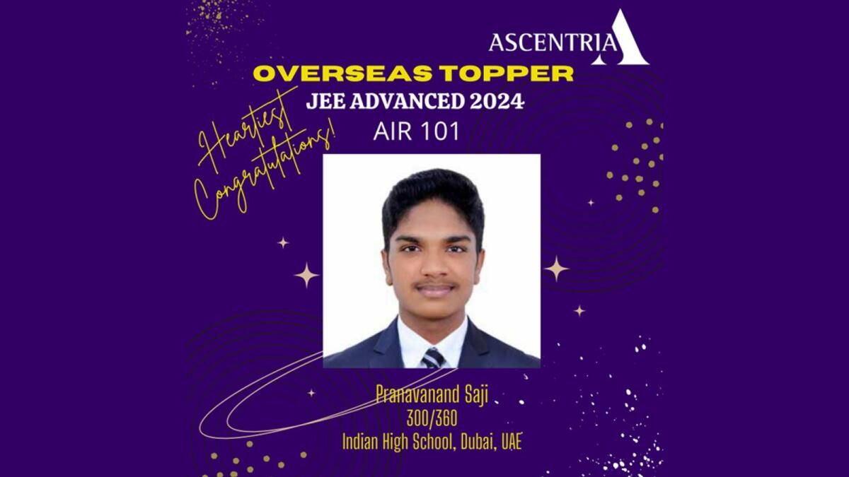 Jee Advanced 2024 Overseas Topper Air 101: Ascentria'nın Iıt-Jee Şampiyonları Yaratma Konusundaki On Yıllık Mirası