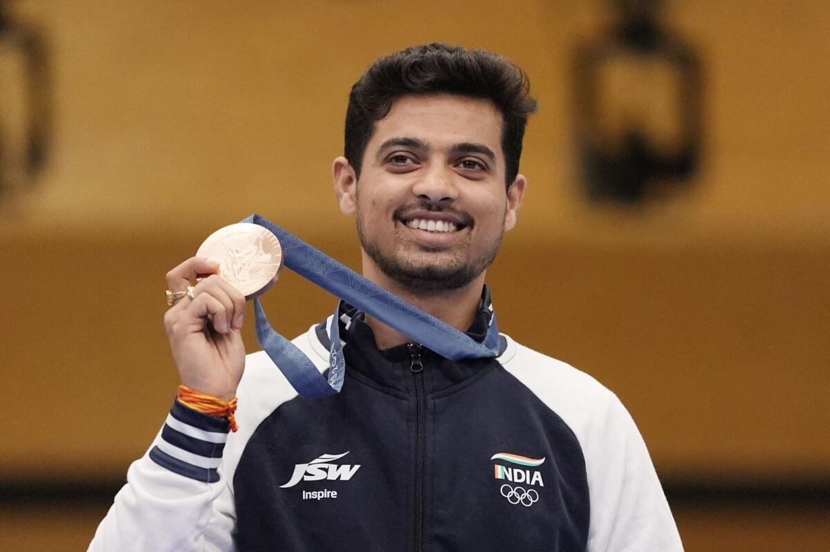 Paris Olimpiyatları: Hintli Nişancı Swapnil Kusale, 50M Tüfek 3P Etkinliğinde Bronz Madalya Kazandı