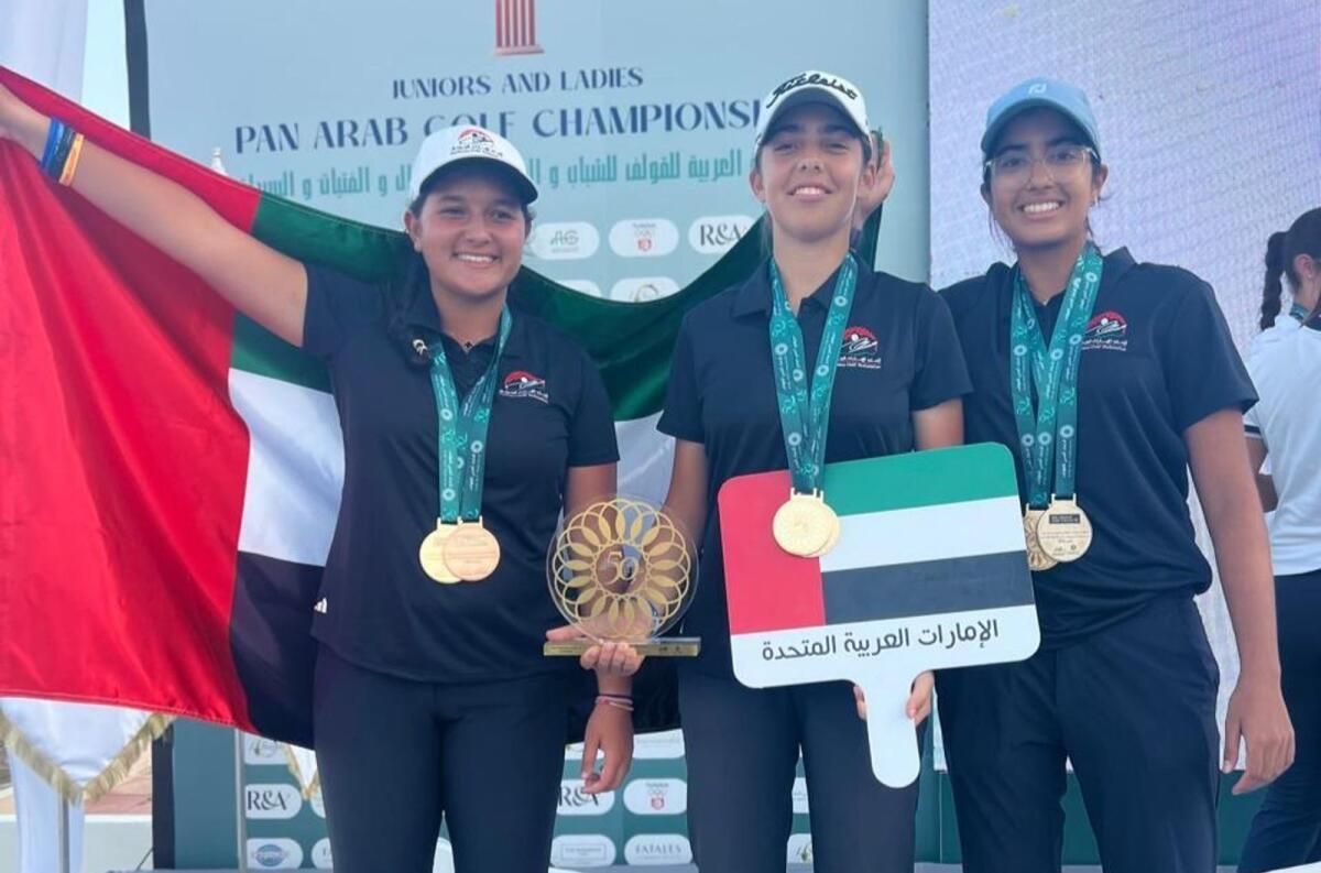 BAE U16 Kız Takımı Tunus'taki Pan Arab Golf Şampiyonası'nda Altın Madalya Kazandı