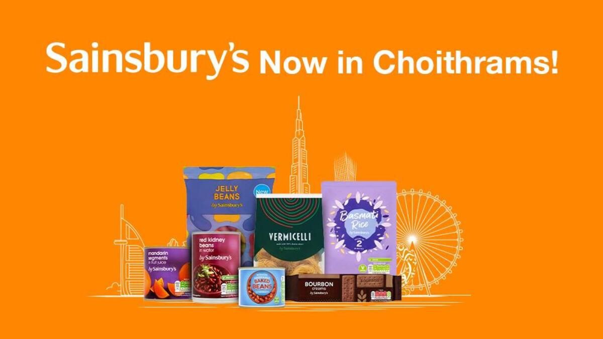 Choithrams, İngiltere'nin Sainsbury's Ürün Yelpazesiyle Ürün Teklifini Genişletiyor