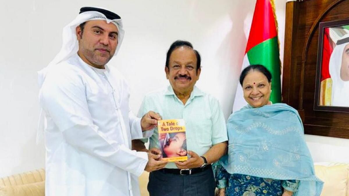 Dr. Bu Abdullah, Dubai'deki Bu Abdullah Yatırım Ofisinde Eski Hintli Politikacı Harsh Vardhan'ı Ağırladı