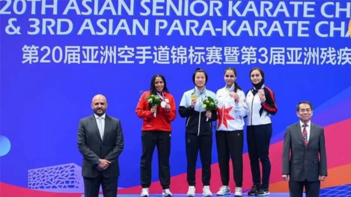 BAE Kadın Karate Oyuncusu Çin'deki Yarışmada Gümüş Madalya Kazandı