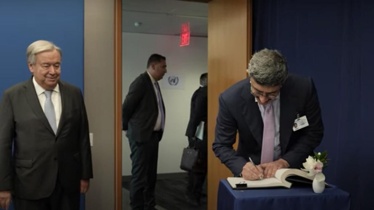BAE Dışişleri Bakanı New York'ta António Guterres ile Görüştü