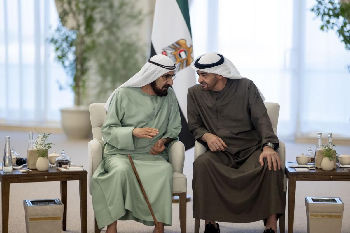 BAE Cumhurbaşkanı ve Başbakan Abu Dabi'de Buluştu