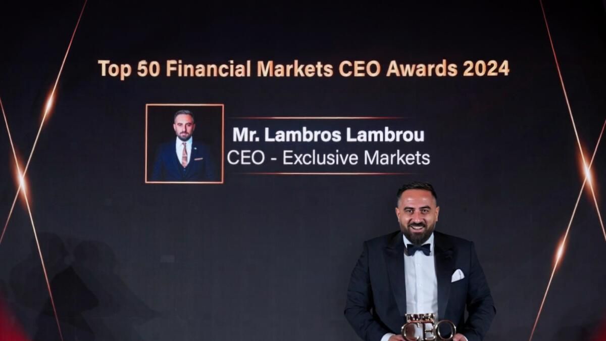 Özel Pazarlar' Lambros Lambrou, Dubai'de ’En iyi 50 Finansal Piyasalar Ceo Ödülü 2024' ile Onurlandırıldı