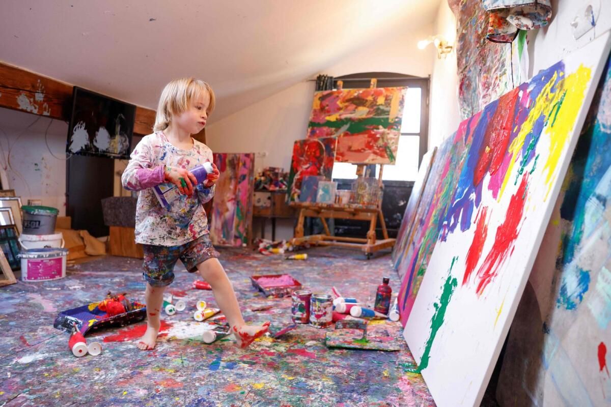 Üç Yaşındaki Alman 'Mini Picasso' Sanat Dünyasına Sıçradı