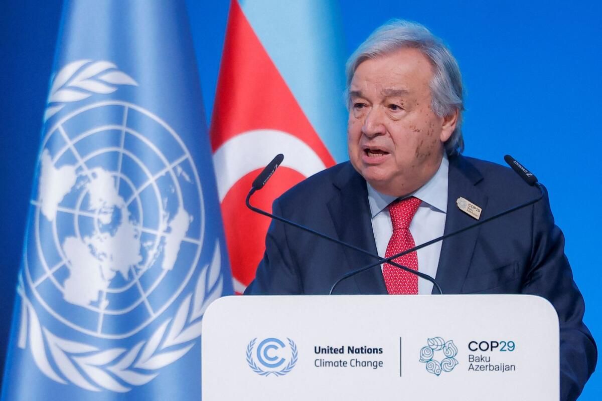 Cop29: İnsanlık için İklim Kaynaklı Felaketi Ödeyin Veya Karşı Karşıya Kalın, BM Şefini Uyardı