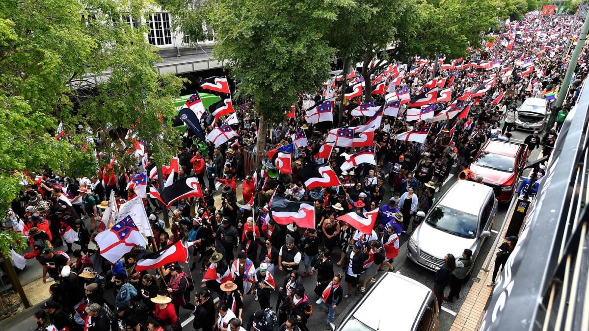 Yeni Zelanda'da On Binlerce Kişi Maori Haklarını Protesto Etti
