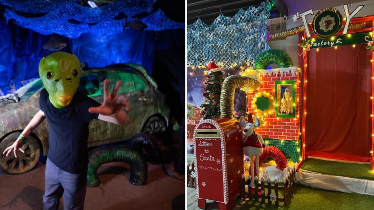 Bakın: Dubai'de İkamet Eden Perili Evi Noel için Noel Baba Oyuncak Fabrikasına Dönüştürüyor
