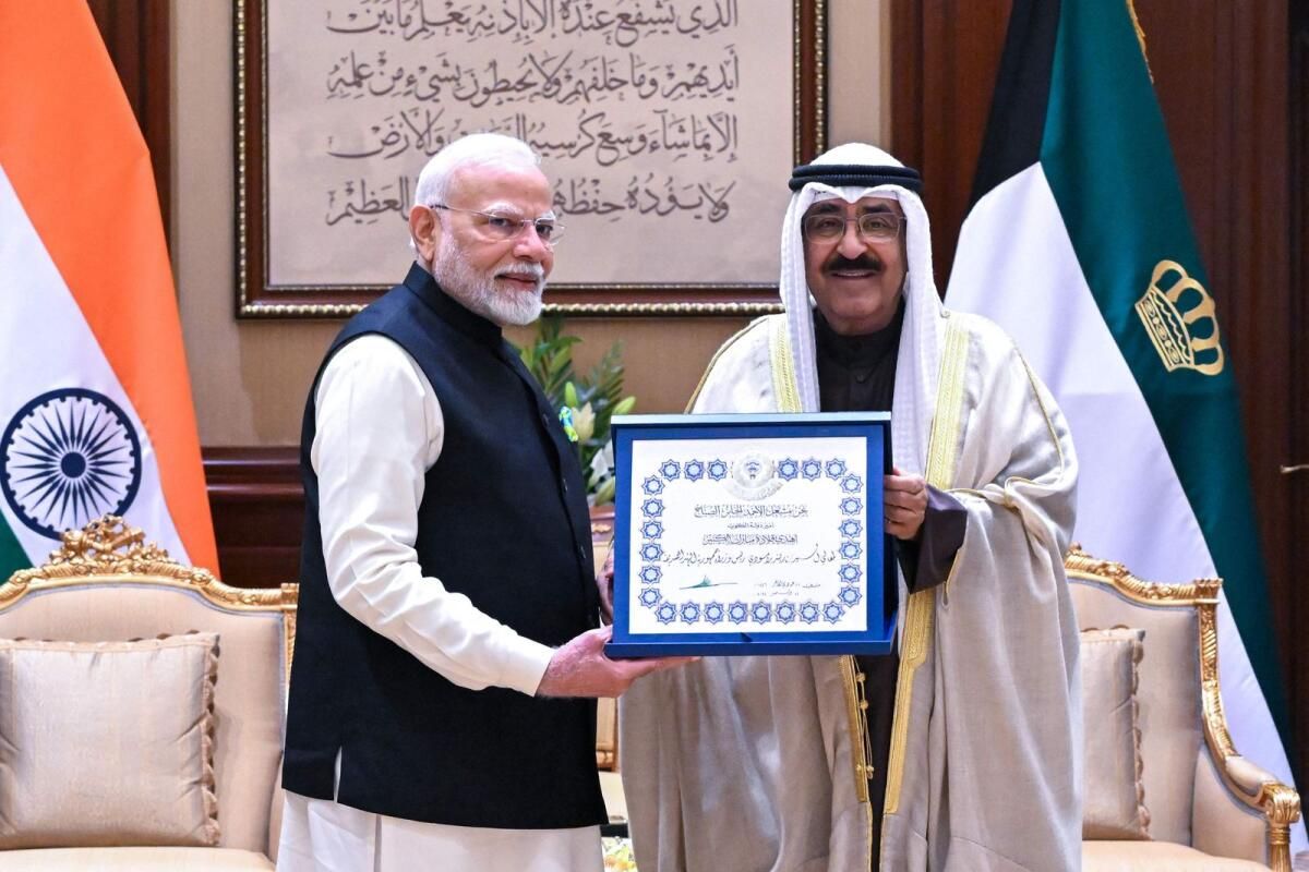 Hindistan Başbakanı Modi, Kuveyt'in En Yüksek Sivil Ödülünü Aldı
