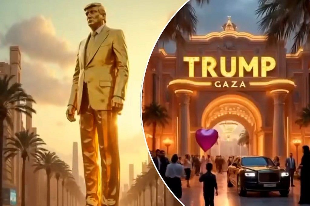 Filistinliler, İsrail Başbakanı ile Güneşlenirken Altın Heykelini Gösteren 'Trump Gazze' Aı Videosuna Güvenmiyorlar