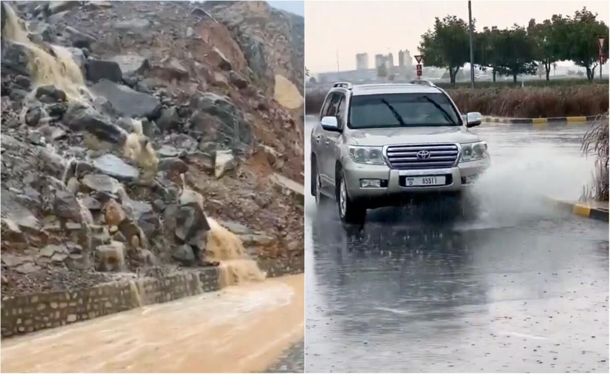 İzleyin: Rak'ın Jebel Jais'inde Şiddetli Yağışlar ve BAE'nin Bazı Bölgelerine Yıldırım Düşmesi Nedeniyle Şelale Fışkırıyor