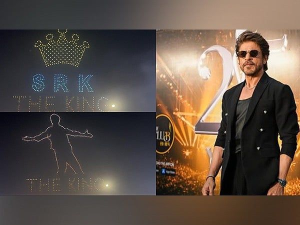 Iıfa 2025: Dronlar, Srk'nın İmza Pozuyla Jaipur Gökyüzünü Aydınlatıyor
