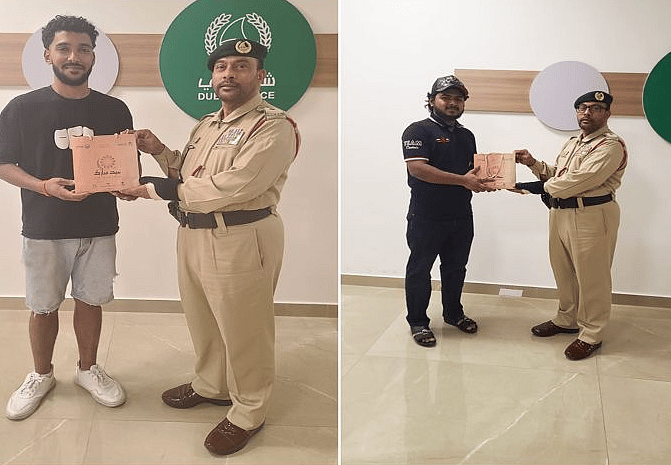 Dubai Polisi, Kayıp Mücevherleri ve Parayı İade Ettiği için 2 Kişiyi Onurlandırdı