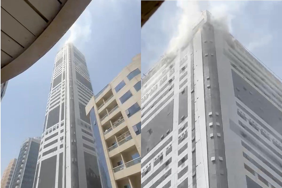 Video: Sharjah'taki Yüksek Binada Yangın Çıktı