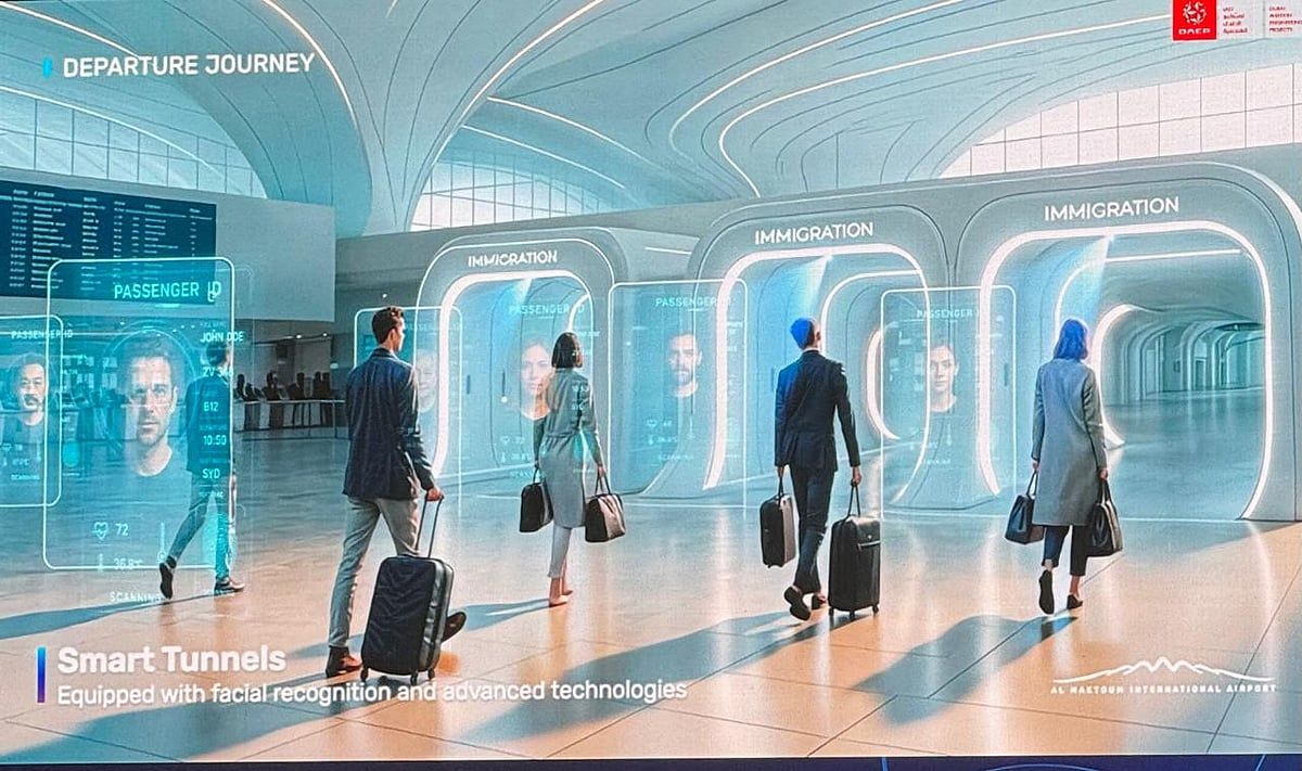 Dubai'nin Al Maktoum Havalimanı'nda Saniyeler İçinde Göç; Seyahatleri Kolaylaştırmak için Robotlar, Akıllı Tüneller