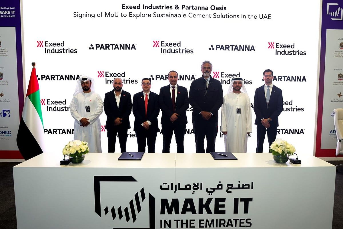 Exeed Industries, BAE'de Sürdürülebilir Çimento Çözümlerini Keşfetmek için Partanna Oasis ile Mutabakat Zaptı İmzaladı