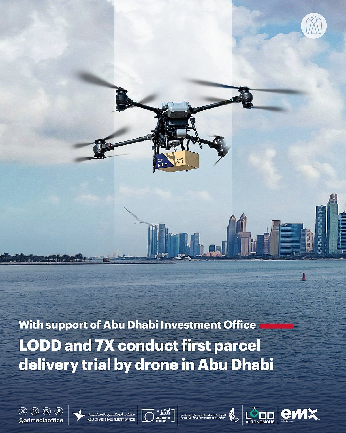 Abu Dabi, Deneme Projesinde ilk Drone Parsel Teslimatını Gerçekleştirdi