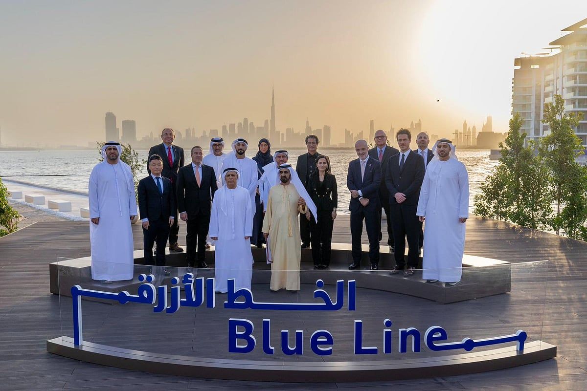 İlk Mavi Hat Metro İstasyonu İçin Dubai: Şeyh Muhammed Bırakır Temel Taşı