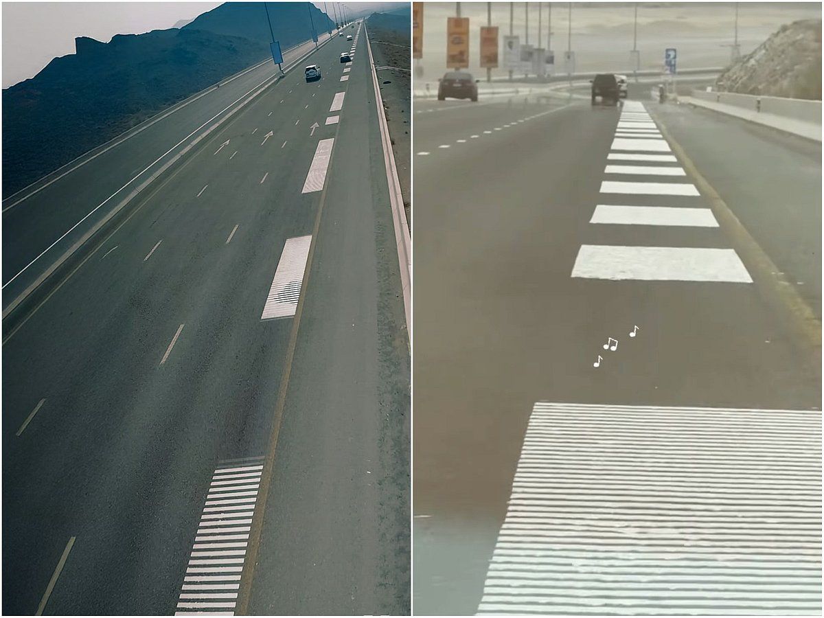 İzleyin: Bu Fujairah Yolu, Türünün İlk Örneği Projede Arabalar Üzerinden Geçtiğinde Müzik Çalar