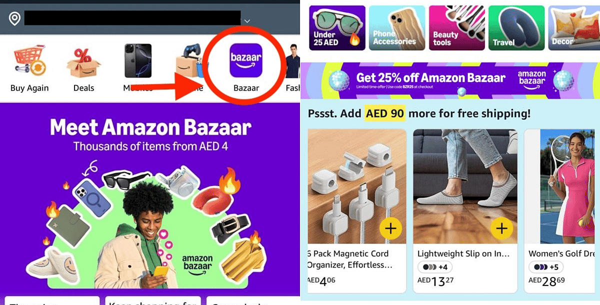 15 Günlük Ücretsiz İade, Dh4 için Ürünler: Amazon Bazaar BAE'de Başladı