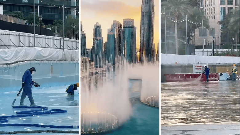 Dubai Çeşmesi'ni Ekim Ayına Kadar Çalıştırmak için Yüzlerce Kişi Günün Her Saatinde Nasıl Çalışır?