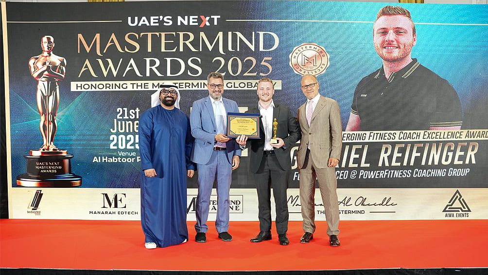 Gabriel Reifinger, Fitness Liderliğinde Mükemmellik için BAE'nin Next Mastermind Awards 2025'te Çifte Ödül Aldı