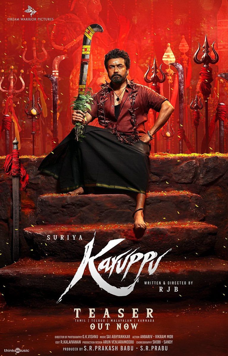 'Karuppu' Teaser Çıktı: Suriya, Adrenalin Dolu Bir Eylemci için Rj Balaji ile Birleşti