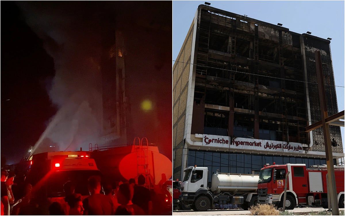 Video: Büyük Yangın Binayı Sararken Irak Alışveriş Merkezi Yangını En Az 69 Kişiyi Öldürdü