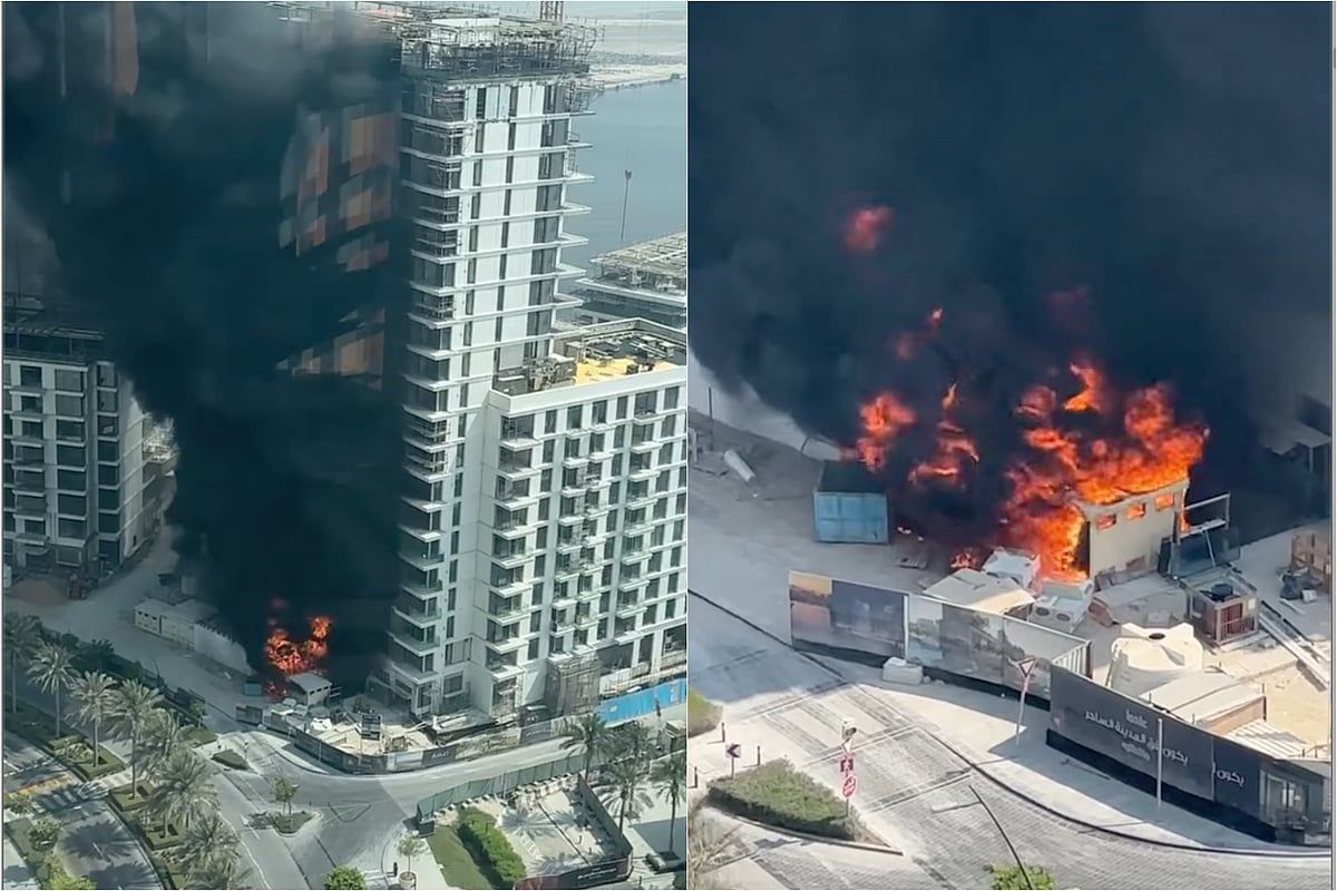 Video: Dubai Limanı'ndaki Şantiyede Yangın Çıktı