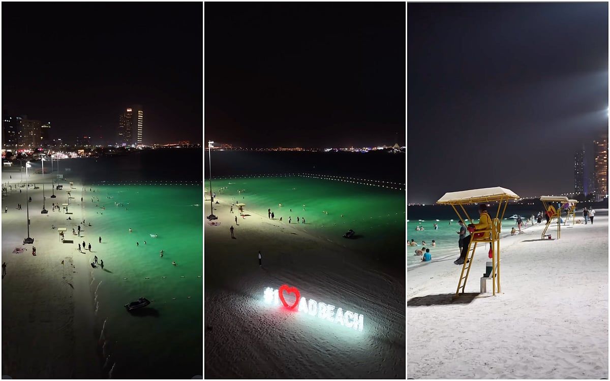 Abu Dabi, Corniche'de Ücretsiz Girişli Yeni Aile Dostu Gece Plajı Açıyor