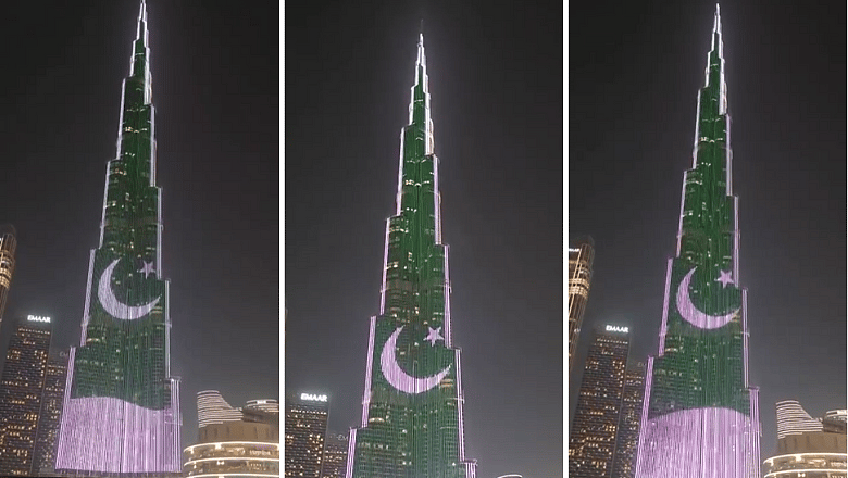 Burj Khalifa, Pakistan Bağımsızlık Günü'nde Yeşil ve Beyaz Renkte Yanıyor