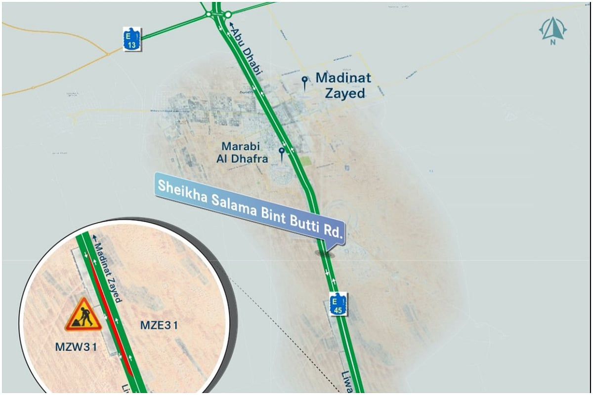 Abu Dabi: Yarından İtibaren E45'te Kısmi Yol Kapanışı