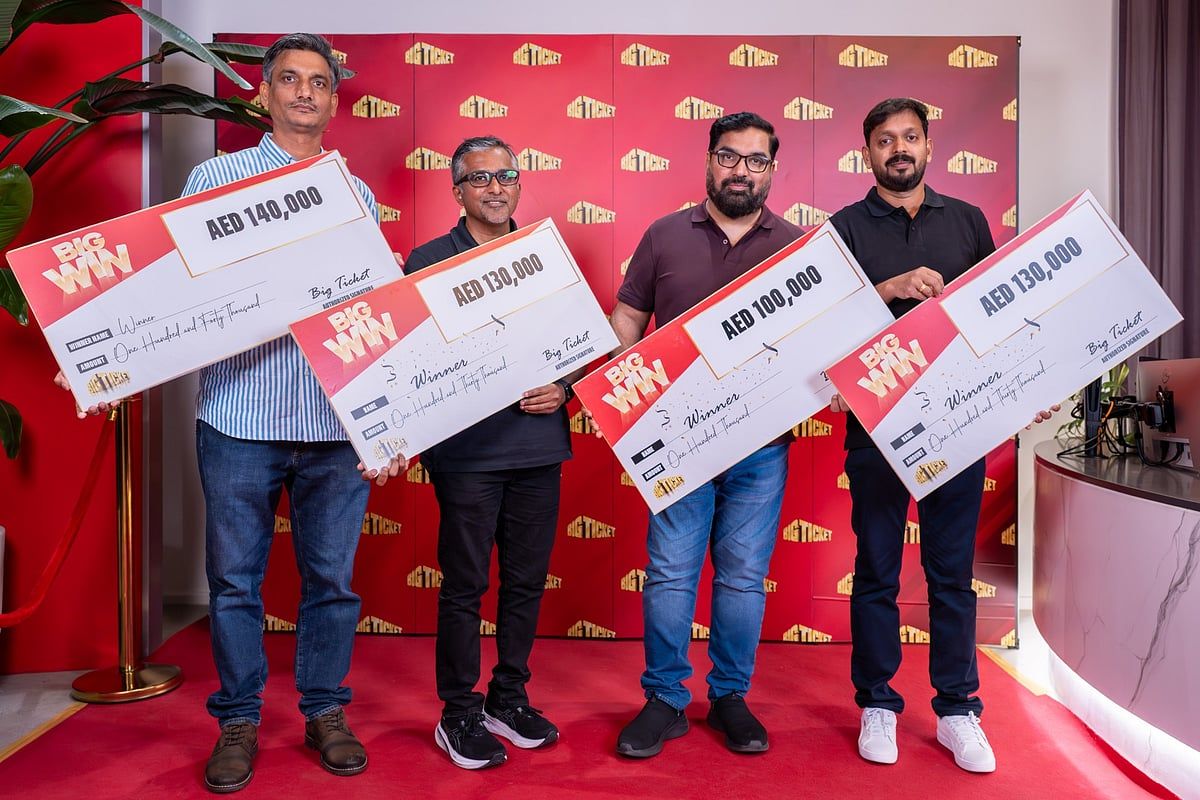 BAE: 4 Kızılderili, Big Ticket'in 'Büyük Kazanma Yarışması'nda 500.000 Dh'yi Eve Götürüyor