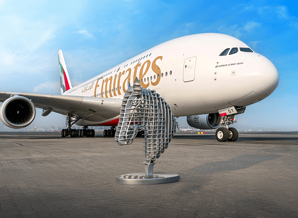 BAE: Emirates Uçak Parçalarını At Şeklindeki Sanat Eserlerine Dönüştürüyor